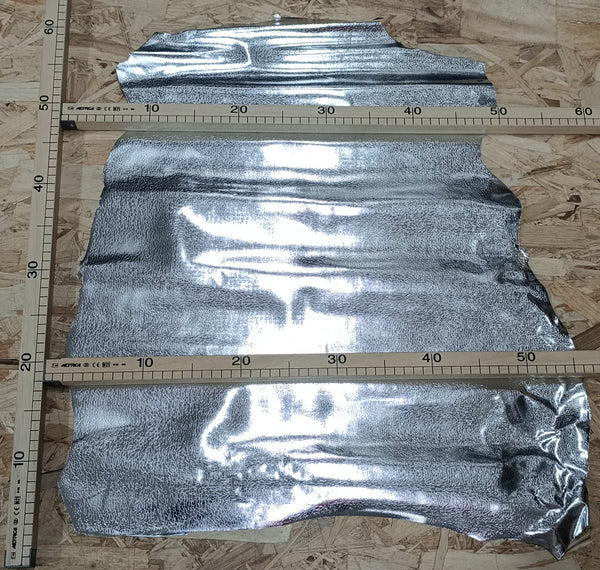 725C CRACK LAMINATED KIDSKIN UPPER  COL. SILVER